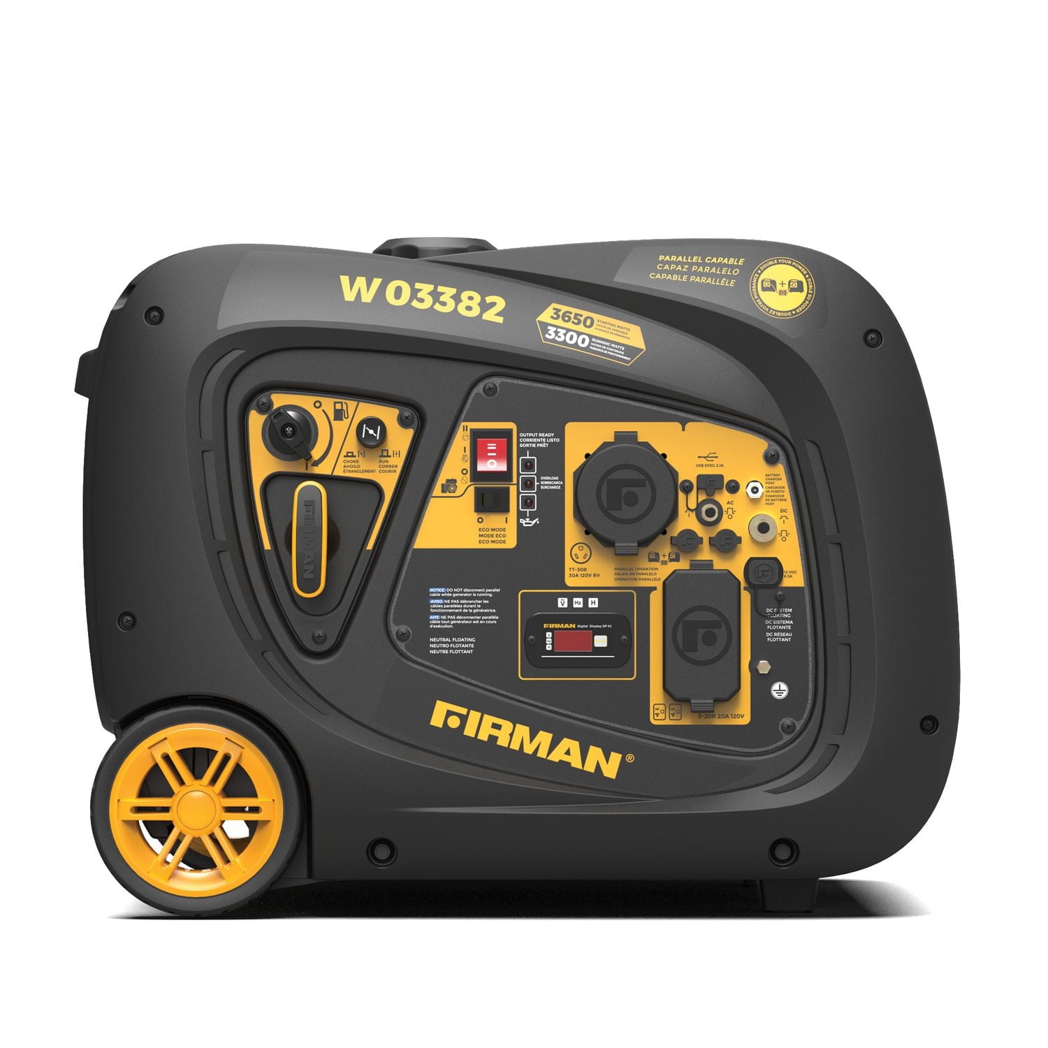 Firman W03382 Gas Inverter Portable Generator 3650/3300W Electric Start