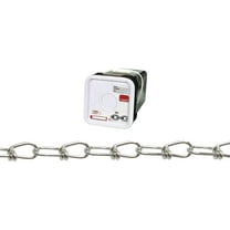Campbell 0752426 Low Carbon Steel Inco Double Loop Chain in Square Pail, Zinc Plated, 2/0 Trade, 0.14" Diameter, 275' Length, 255 lbs Load Capacity