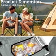 thumbnail image 5 of Portable Outdoor 2-Seat Camping Folding Chair with Adjustable Sun Umbrella - Heavy Duty Foldable Beach Chairs with Storage Pocket and Cup Holders for Patio/Pool/Park, Grey, 5 of 9