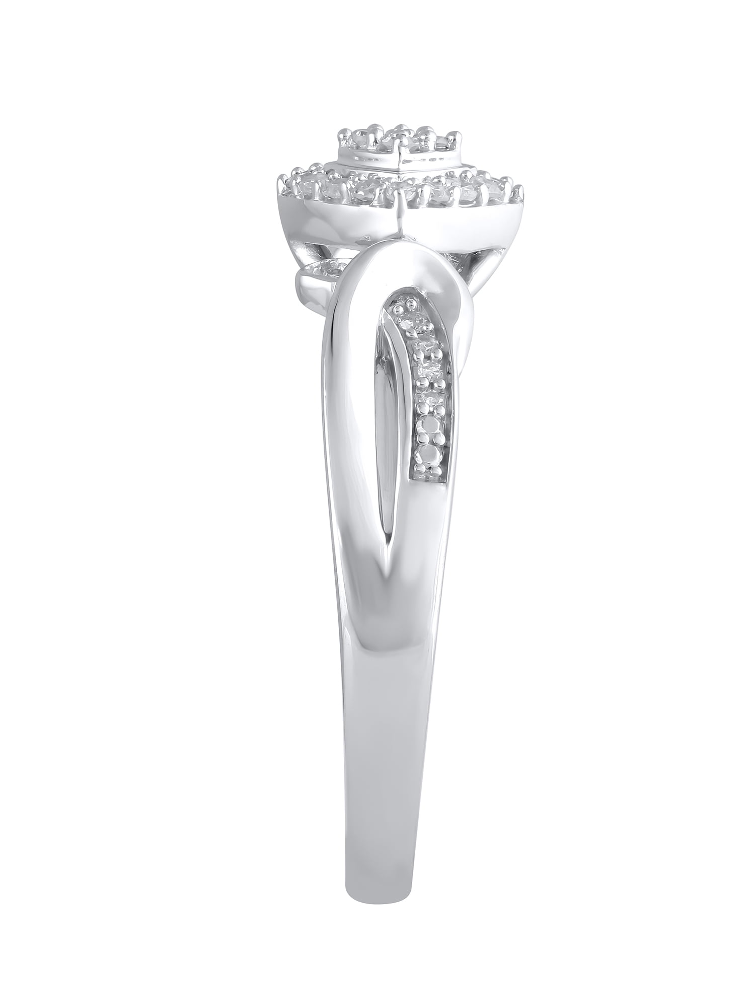 1/6 Carat T.W. (I3 clarity, I-J color) Hold My Hand Diamond Promise Ring in  Sterling Silver, Size 6