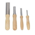 thumbnail image 3 of 4PCS Clay Hole Cutter Solid Wood Handle Round Stainless Steel Blade Sculpture Modeling Tool Set, 3 of 14