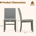 thumbnail image 3 of Costway Upholstered Dining Chairs Set of 2 with Rubber Wood Legs Padded Seat & High Back, 3 of 10