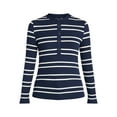 thumbnail image 6 of Time and Tru Women's Striped Henley with Long Sleeves, Sizes XS-XXXL, 6 of 6
