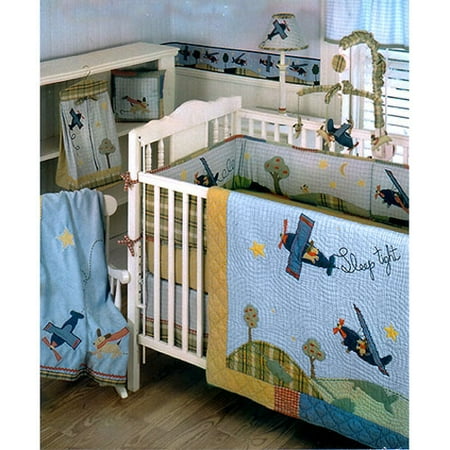 Sumersault - Puppy Plane 4-Piece Crib Set