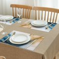 thumbnail image 3 of Blue Gold Marble Pattern Summer Placemats Table Placemats Set Of 4-Linen Kitchen Washable Placemats Table Mats 11.8"x17.7" Non-Slip Heat Resistant, 3 of 6