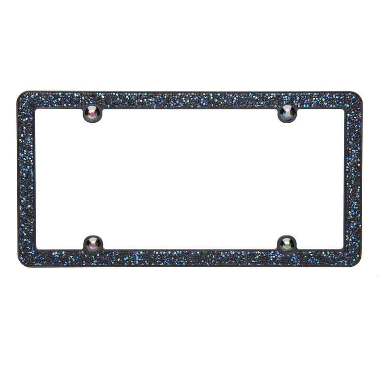 Auto Drive Black Iridescent Bling License Plate Frame photo 1