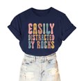 thumbnail image 6 of Fesfesfes T Shirt Women Women Fashion Crewneck Printed Short Sleeve T-shirt Casual Loose Shirt Tops Womens Shirts S(US:4), 6 of 6