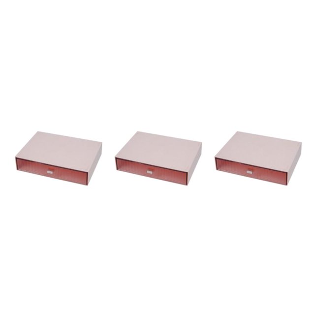 Caja de almacenamiento artesanal Ounissouiy organizador de papelería Cosmético Rosa