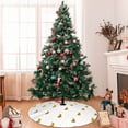 thumbnail image 7 of Sikiie Gold Rabbit 30-48 inches {designName} Print Christmas Tree Skirt Snowman Xmas Tree Skirt with Edge Christmas Decorations for Holiday Party36", 7 of 7