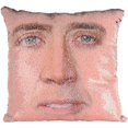 thumbnail image 4 of Nicolas Cage Pillow Covers Sequin Pillow Cases Funny Gag Gifts Reversible Sequin Pillow Cover Decorative Throw Cushion Case 16 x 16 Inches, 4 of 11