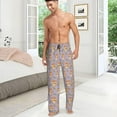 thumbnail image 4 of PISONIC Funny Mens Pajama Pants Lounge Men's Pajama Bottoms Soft Sleep Pants With Pockets Drawstring, 4 of 7