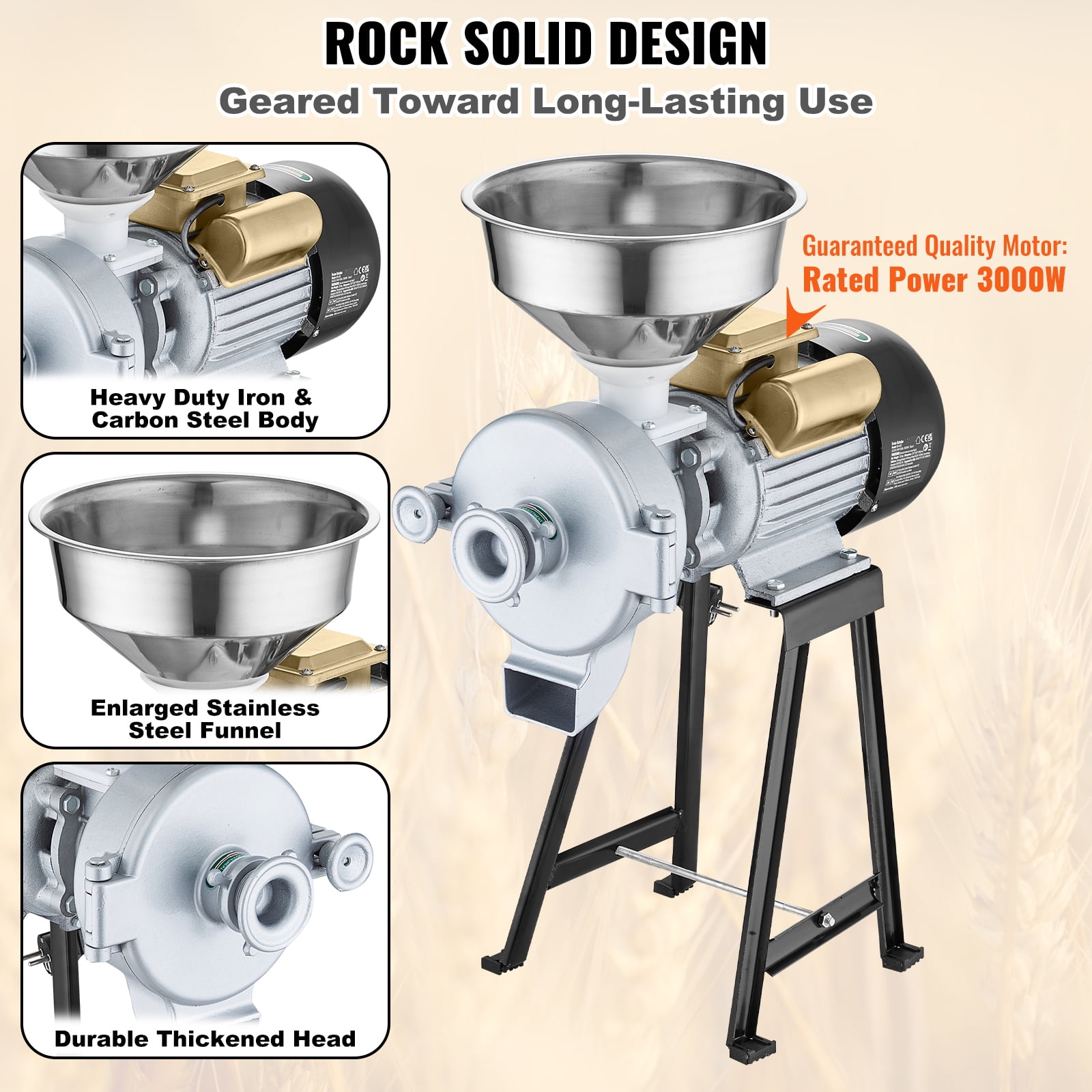 VEVOR 3000W Electric Grain Mill Grinder 110V Spice Philippines Ubuy