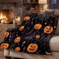 thumbnail image 5 of StlyGar Halloween Throw Blanket Ultra Soft Plush Fleece with Spooky Pumpkins Cozy Lightweight Flannel Throw for Sofa Bed Couch Halloween Decor, 5 of 6