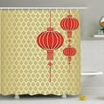 thumbnail image 1 of Ambesonne Chinese Lantern Baroque Artsy Shower Curtain Set, 1 of 1