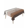 thumbnail image 2 of Farmhouse Brown Grey Tablecloth Rectangle Table Cloth 60x120, Waterproof Outdoor Table Cloth Covers Decorative Table Protector, Country Vintage Wooden Washable Table Cover for Kitchen Dinning Party, 2 of 8