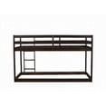 thumbnail image 2 of Twin Size solid wood platform bed frame with strengthened slats and ladder, no box spring needed, espresso for bedroom, 2 of 20
