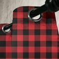 thumbnail image 3 of Ambesonne Plaid Grommet Curtain, Retro Lumberjack Buffalo, 50" x 108", Orange Black, 3 of 6