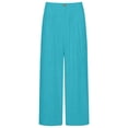 thumbnail image 6 of Szhihuiw Wide Leg Pants Woman Casual Button High Waisted Summer Trousers with Pockets Trendy Womens Clothes, 6 of 7