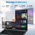 thumbnail image 4 of Golzer 17.6 Inch Laptop 16GB RAM 640GB Storage, Windows 11 Business Computer, 4-Core Intel N95, 100% sRGB FHD Display, WiFi 6, Backlit Keyboard, 7000mAh Fast-Charging, 1yr Office 365 Free, 4 of 9