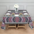 thumbnail image 3 of Colorful Geometric Triangle Diamond Pattern Square Tablecloth,Waterproof Square Table Cover,Wipeable Spillproof Washable Table Cover for Home Kitchen Party Decor 60"x60"(152x152cm), 3 of 6