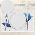 thumbnail image 3 of Ambesonne Blue Place Mats Set of 4, Watercolor Modern Floral Art, Standard Size, Pale Blue and Blue, 3 of 6
