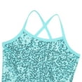 thumbnail image 5 of Kaerm Girls Sequin Ballet Tutu Dress Leotards Ballerina Outfit Dance Costumes With Headwear Turquoise 6-7, 5 of 8