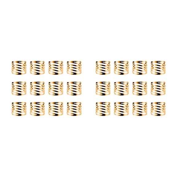 Inteprter 12 piezas de servilleteros para fiesta de cumpleaños, decoración de mesa, hebilla hueca, soporte para manualidades, hogar, Oro 2piezas