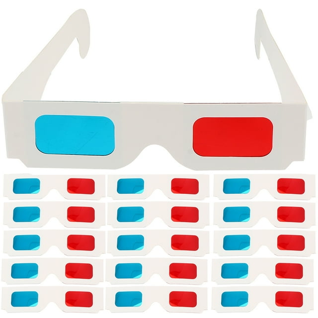 60 gafas de película 3D de papel, gafas 3D anaglifo, gafas 3D universales