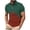 A Army Green, variant on Mens T-Shirt Gradient Print Collared Shirt, Short Sleeve Button Placket Casual Relaxed Fit Lightweight Summer Top for Men Daily Wear Black,L