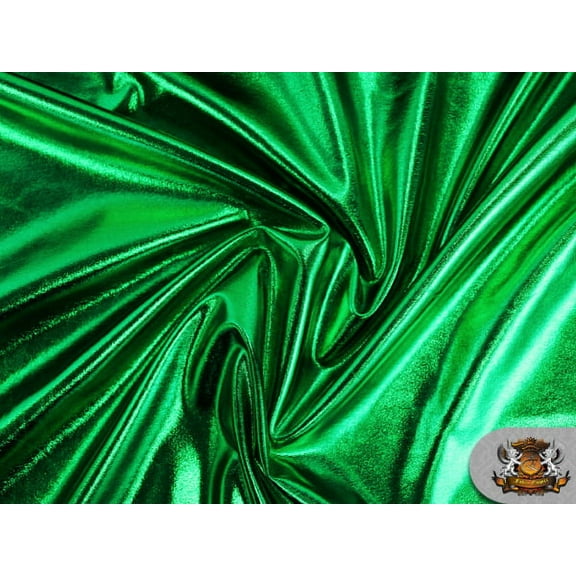 Spandex Metallic EMERALD GREEN Fabric / 60" Wide / Sold by the Yard