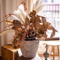 thumbnail image 4 of Artificial Faux Dried Leaf Bouquet, 4 of 5