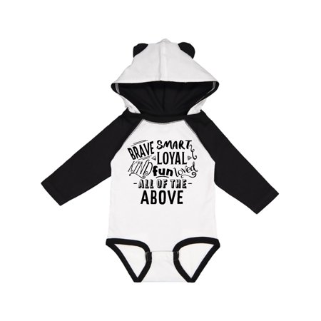 

Inktastic Brave Smart Loyal Kind Fun Loved All of the Above Gift Baby Boy or Baby Girl Long Sleeve Bodysuit