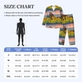 thumbnail image 4 of Salouo Horse Sunflowers Print Button-Front Long Sleeve Pajama Set for Men, Soft 2Pjs Men's Long Sleeve Sleepwear-Small, 4 of 7