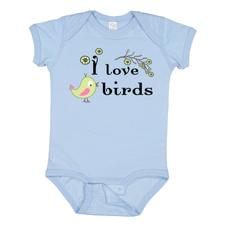 

Inktastic I Love Birds Green Gift Baby Boy or Baby Girl Bodysuit