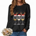 thumbnail image 2 of Towmus Christmas Sweatshirts for Women Funny Xmas Print Long Sleeve Pullover Graphic Crewneck Sweatshirt, 2 of 7
