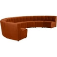 thumbnail image 3 of Meridian Furniture Limitless Cognac Velvet Upholstered Modular 8 Piece Sectional, 3 of 7