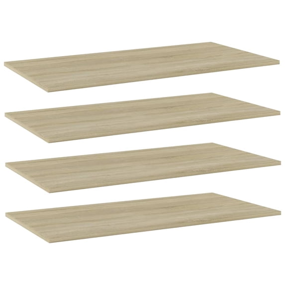 Bookshelf Boards Charmma Bookcase Panels 4 pcs Sonoma Oak 39.4"x19.7"x0.6" Chipboard