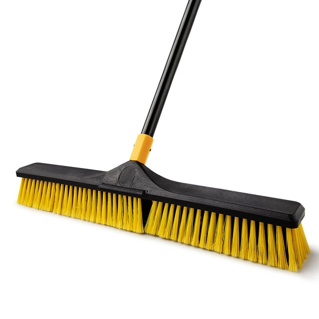 Cepillo Push Broom Yocada de 60 cm con mango de 165 cm de largo y cerdas rígidas