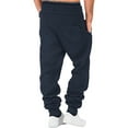 thumbnail image 2 of xiaxaixu Men Athletic Pants, Elastic Waist Drawstring Trousers Fall Casual Pants with Pockets, 2 of 5