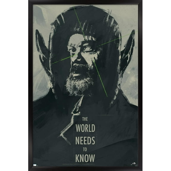 Marvel Secret Invasion - Nick Fury The World Needs To Know Wall Poster, 22.375" x 34" Framed