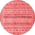 thumbnail image 1 of Ahgly Company Machine Washable Indoor Round Oriental Red Modern Area Rugs, 5' Round, 1 of 4