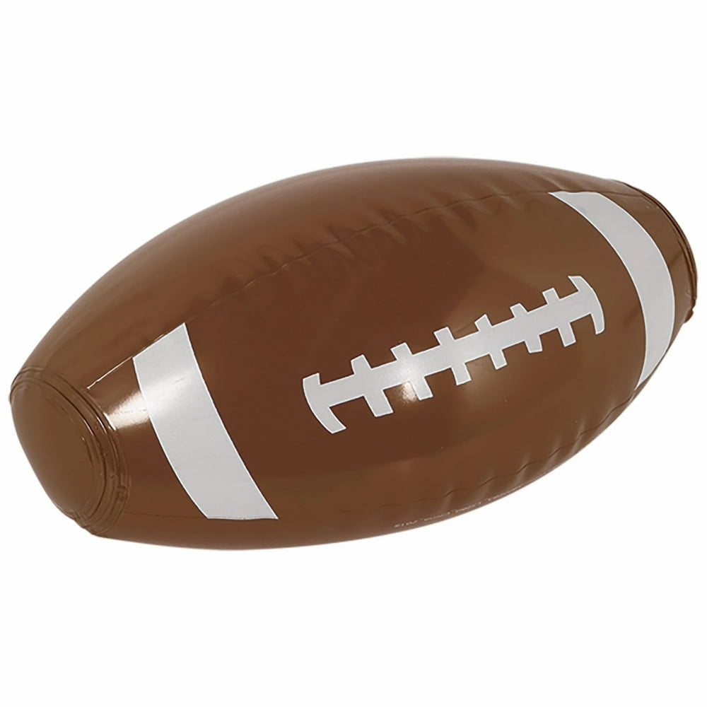 Mini Inflatable Footballs 6.5" Inflatable Toy Party Favors, Brown White, 12 CT