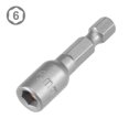 thumbnail image 2 of Unique Bargains 10Pcs 1/4' Quick Change Shank Cr-V 6mm Magnetic Nut Setter, 1.65' Length, 2 of 5