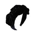 thumbnail image 2 of Flower Headpiece Stylish Velvet Headband Daily Wear Black 13.5*8.8cm Chic Design For Women 1Pack, 2 of 4