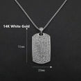 thumbnail image 3 of New Iced Out Bling Square 14K Yellow Gold Pendant Necklace For Men's Women Gifts Tennis Chain AAA Zircon Charm Hip Hop Jewelry, 3 of 6
