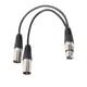 thumbnail image 1 of 4x Negro XLR Hembra Enchufe a Doble Enchufe Macho Adaptador de Cable de Micrófono 4 piezas, 1 of 8