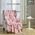 thumbnail image 2 of Plazatex Isabella All Season Micro Plush Decorative Valentine Throw Blanket 50" X 60" Pink, 2 of 4