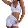thumbnail image 2 of FNFYFH Workout Sets Two Piece Outfits for Women Clothes Gym Yoga Seamless Racerback Sports Bra Tank Tops with Biker Shorts, 2 of 6