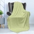 thumbnail image 4 of Vine Soft Flannel Fleece Throw Blanket, Hand-Drawn Ivy Plants Intertwined to Each Other Autumn Composition, Cozy Plush for Indoor and Outdoor Use, 60" x 80", Green Green, by Ambesonne, 4 of 5
