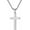 Silver no chain, variant on Unisex Stainless Steel Classic Simple Glossy Plain Cross Biker Crucifix Amulet Couple Necklace